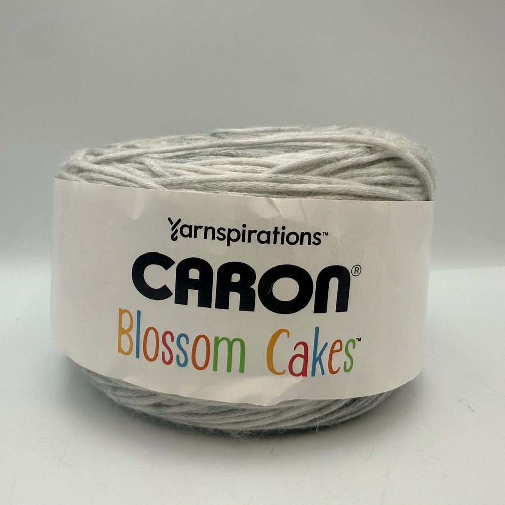 Caron Blossom Cakes Charcoal Grey Cotton Acrylic Blend Yarn 8oz 481yds 31019